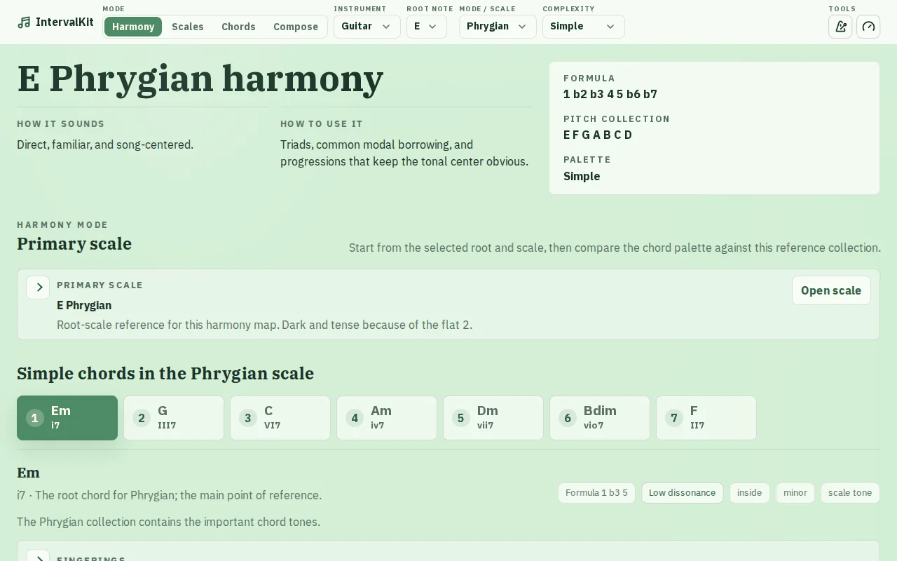 I made a tool for learning scales, chords, and how to combine them