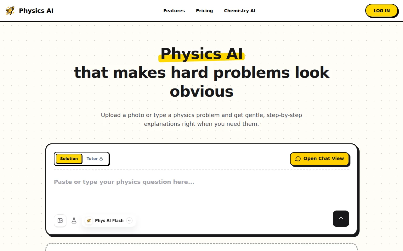 Physics AI – Visualizing physics problems with step-by-step derivations