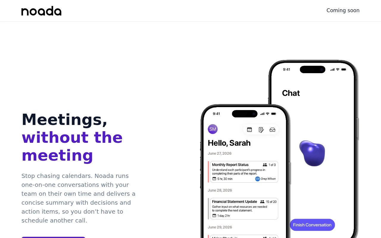 AI that interviews participants instead of holding another meeting