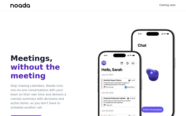 AI that interviews participants instead of holding another meeting