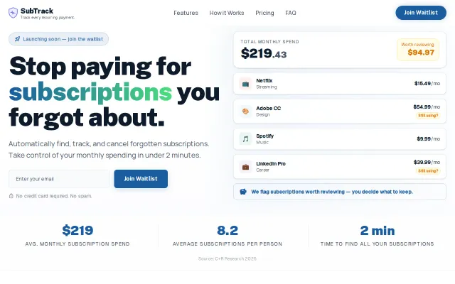 SubTrack – Find forgotten subscriptions via bank transaction scanning
