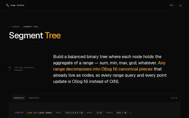 Segment Tree visualization