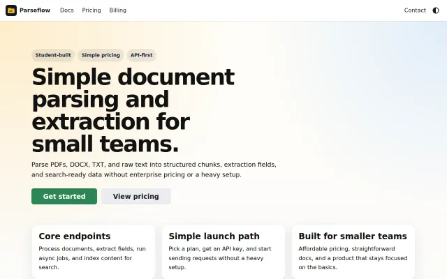 Parseflow, how to parse documents when you're broke