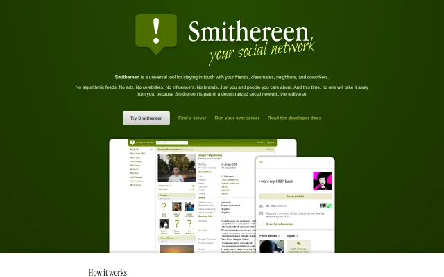 Smithereen – an early-Facebook-style Fediverse server