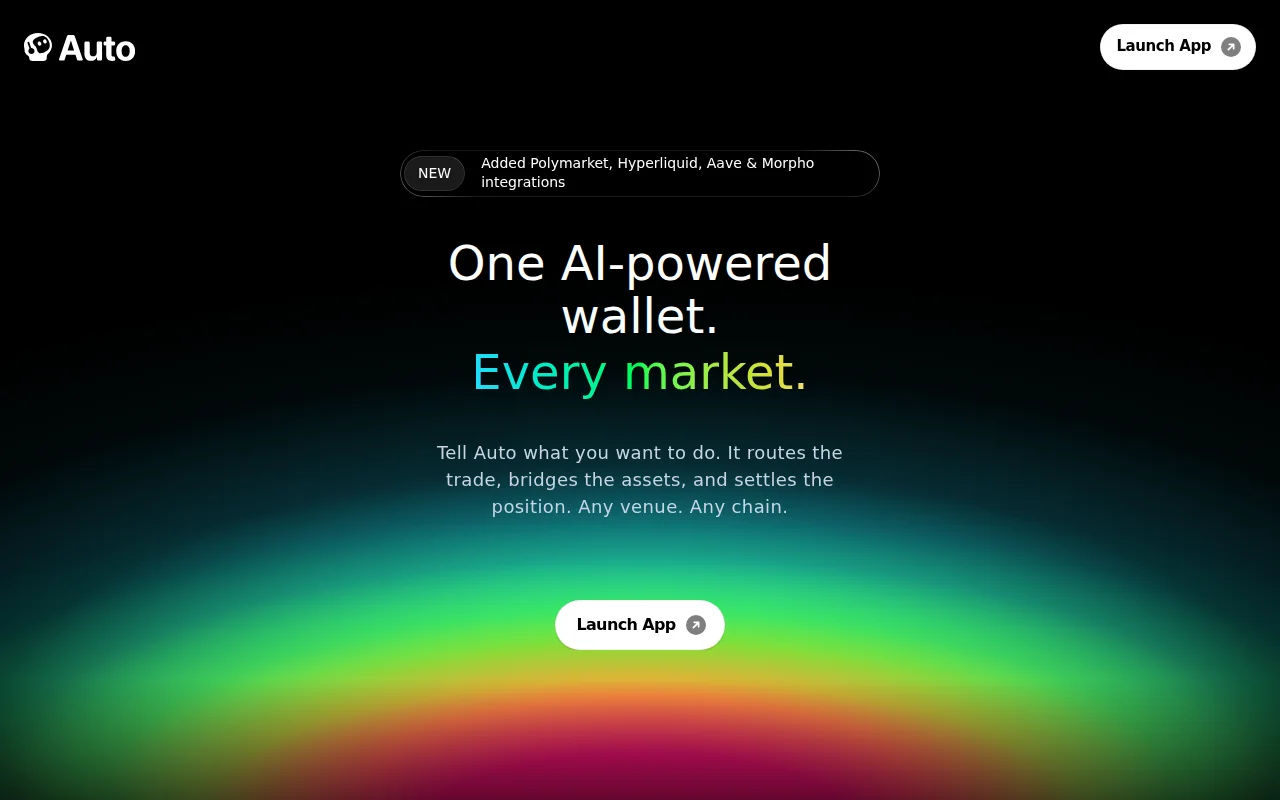 Auto – Execute cross-venue crypto strategies from one prompt