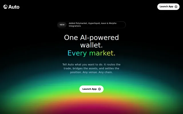 Auto – Execute cross-venue crypto strategies from one prompt