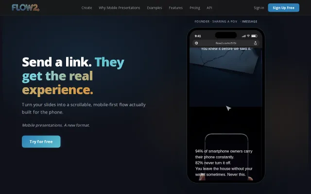 Flow2 – We rebuilt presentations mobile first