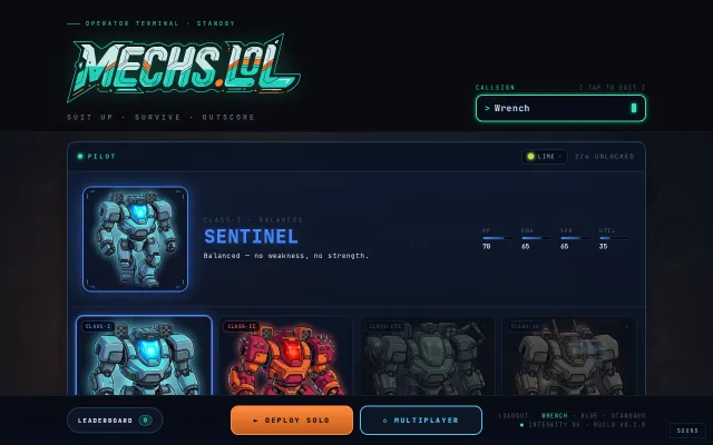 Mechs.lol – a free, web-based autoshooter game