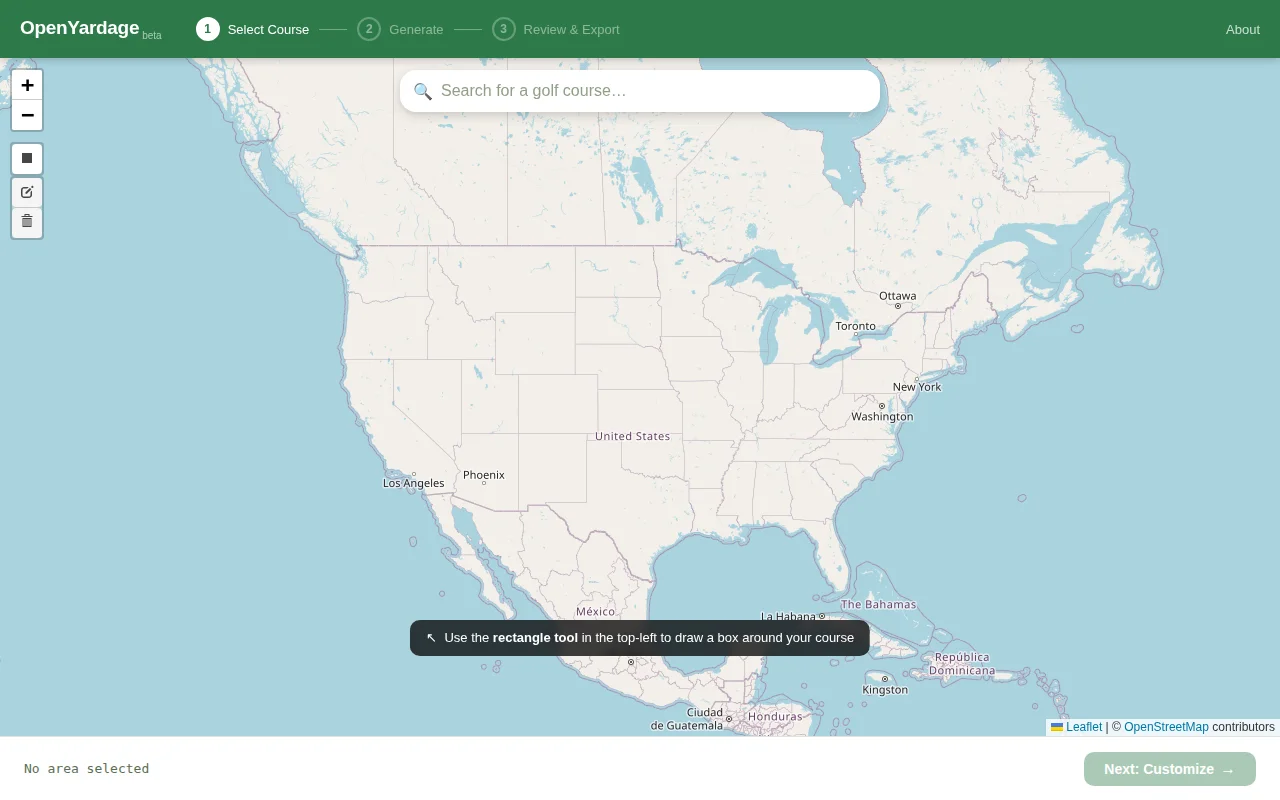 Generate free golf yardage books from OpenStreetMap data