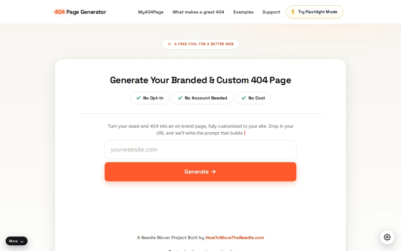 404 Page Generator