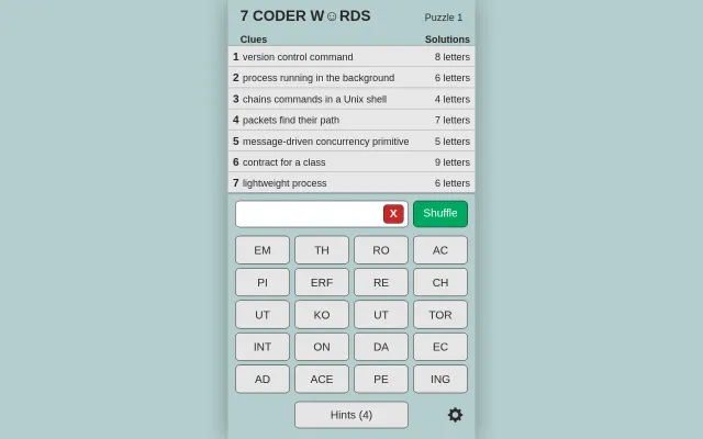 Coder Words – An offline-first PWA word puzzle for programmers