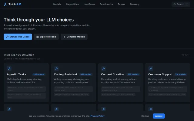 ThinkLLM, A knowledge graph of AI models (HTTPS://thinkllm.dev)