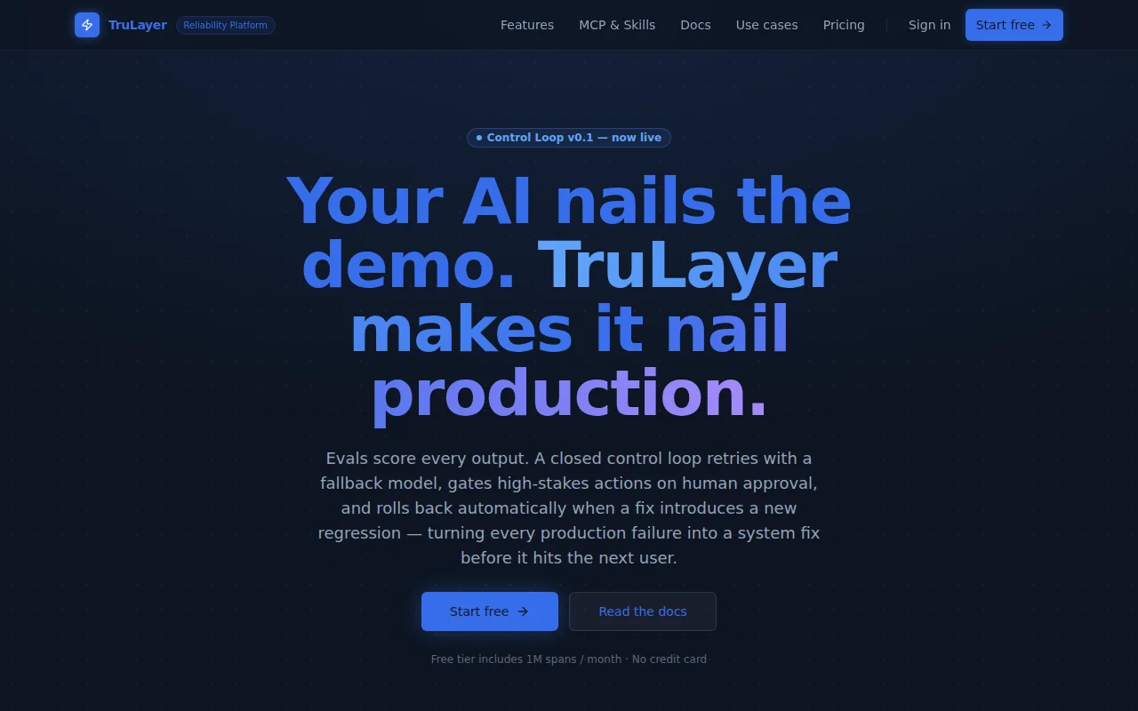 TruLayer – tracing, evals, and a control loop for production LLMs