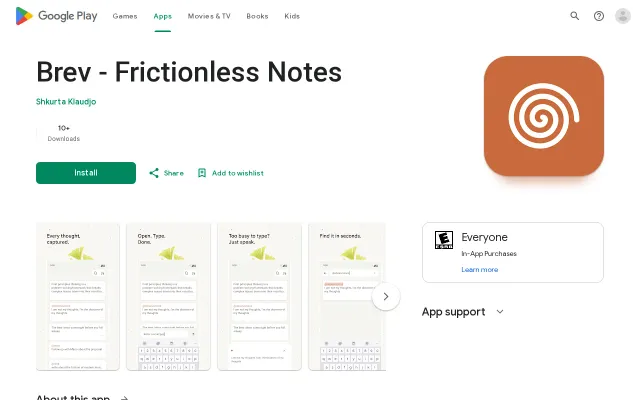 Brev – A frictionless Android note taking app