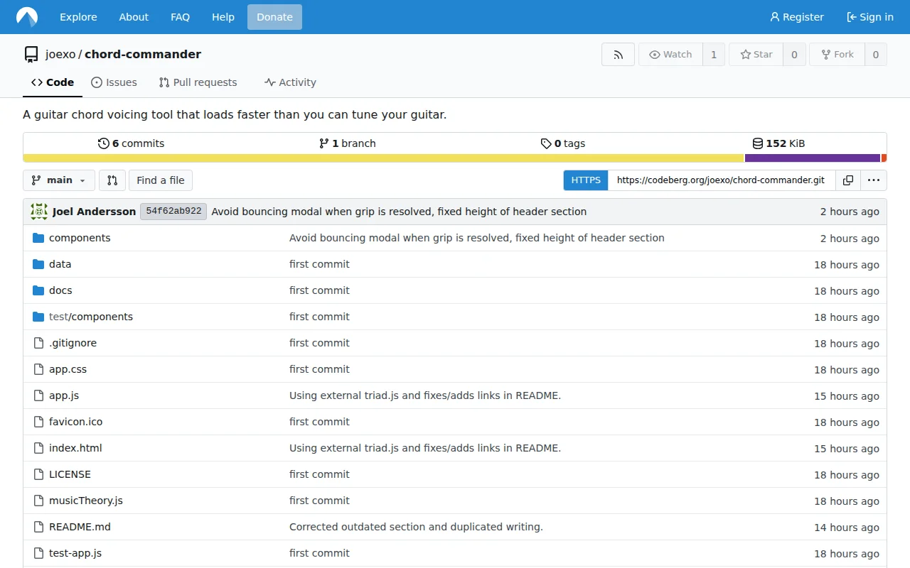 Chord Commander – A webapp to organize guitar chords