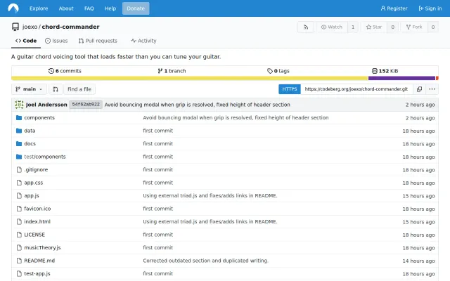 Chord Commander – A webapp to organize guitar chords