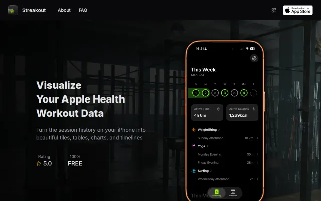 A simple app to visualize Apple Health workout logs