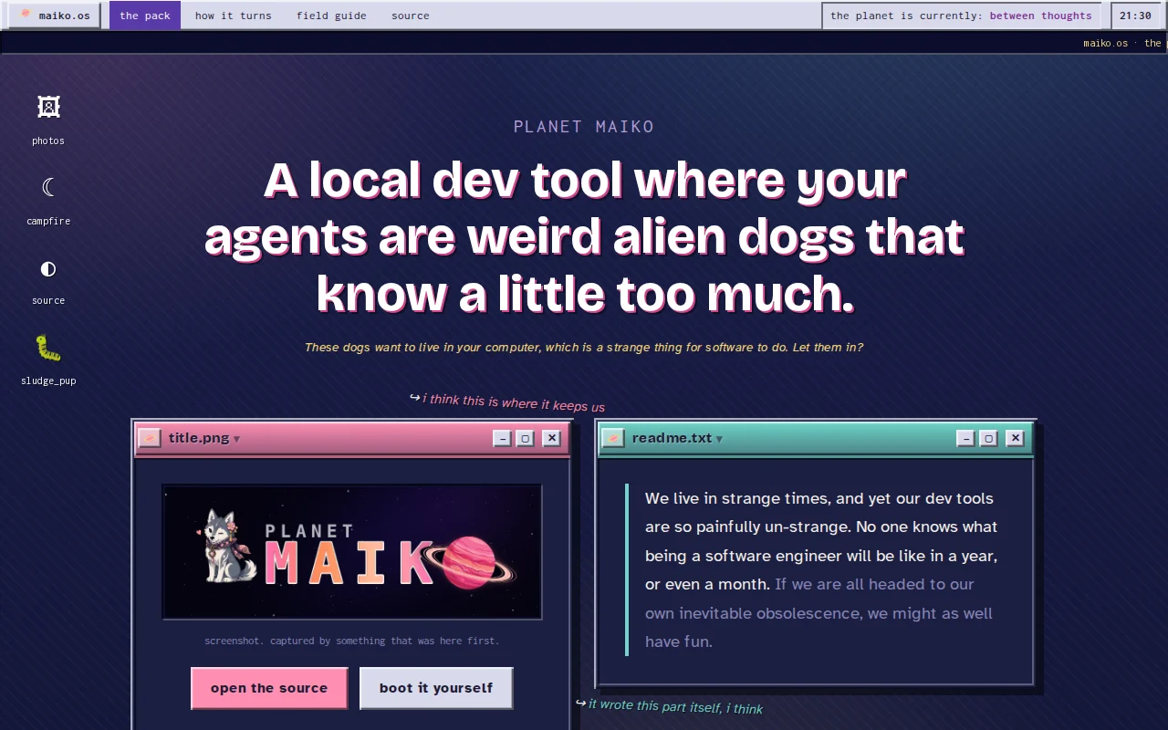 I turned my dev stack into an alien planet ruled by my dog