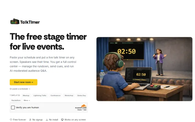TalkTimer, a micro-SaaS run by an AI agent team