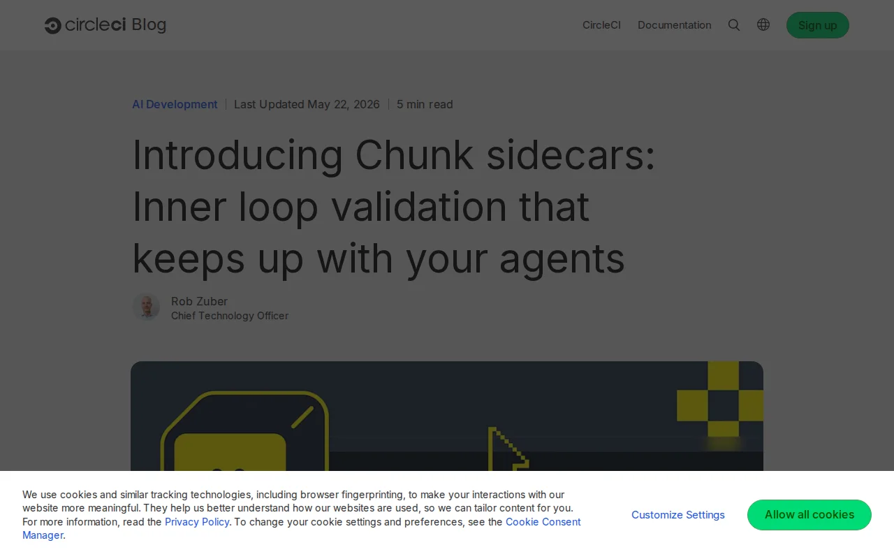 Chunk sidecars for validating agent-generated code before pushing to CI