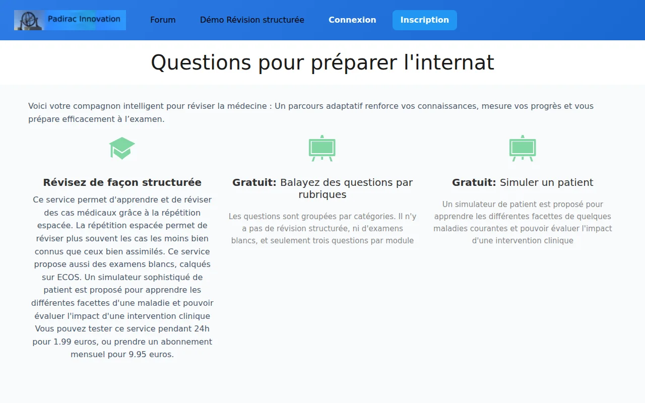 I made a PoC of a website for French students