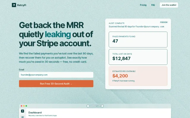 Free, read-only Stripe audit for leaked MRR