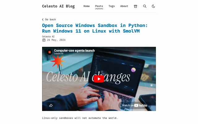 Automate legacy software on a Windows Sandbox