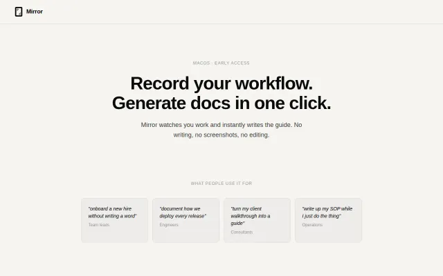 I built a tool to record your workflow and generate docs in one click