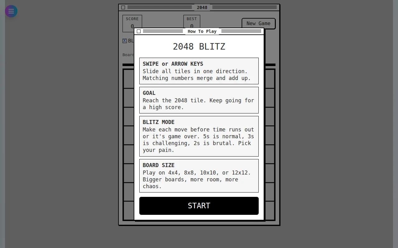 2048 with Blitz Mode