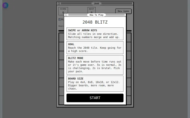 2048 with Blitz Mode