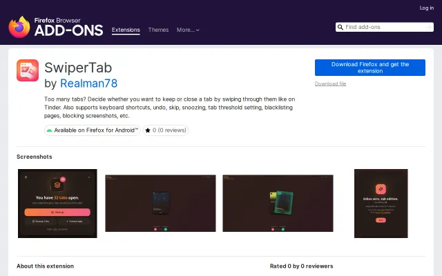 SwiperTab – clean up your tabs in a fun way