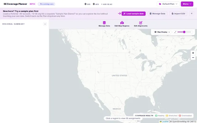 Free client-side territory planner for sales engineering teams