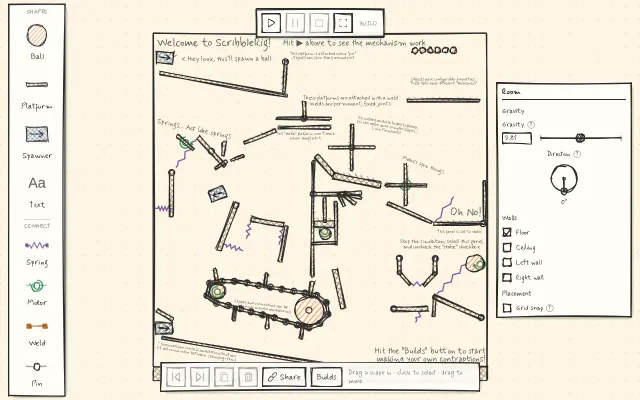 A simple, sharable physics playground in the browser