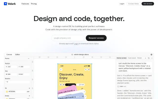 AI IDE that converts websites and designs into code
