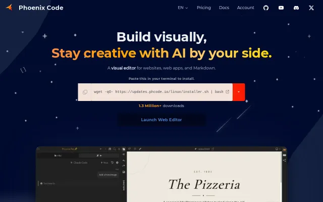 Phoenix Code – desktop editor where AI can see the page