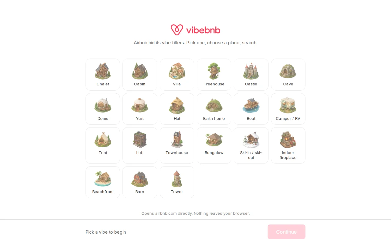 I brought back Airbnb categories