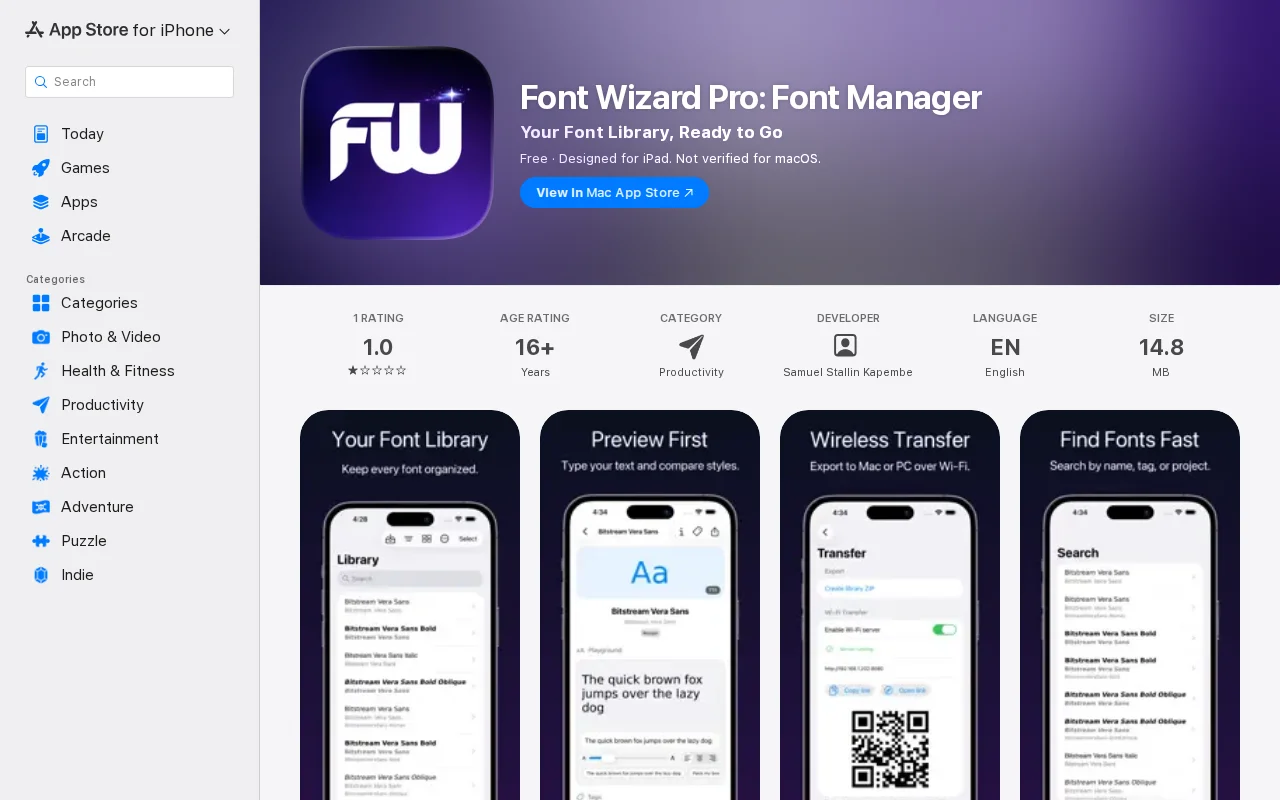 Font Wizard Pro – a font manager for iPhone and iPad