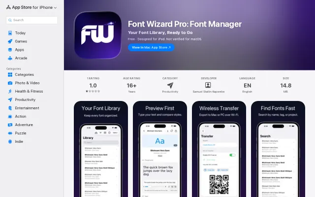 Font Wizard Pro – a font manager for iPhone and iPad