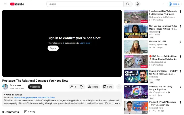 Postbase – 100% open source Alternative to Firebase and Supabase [video]