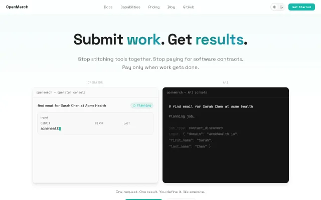 OpenMerch – Turning software into atomic jobs