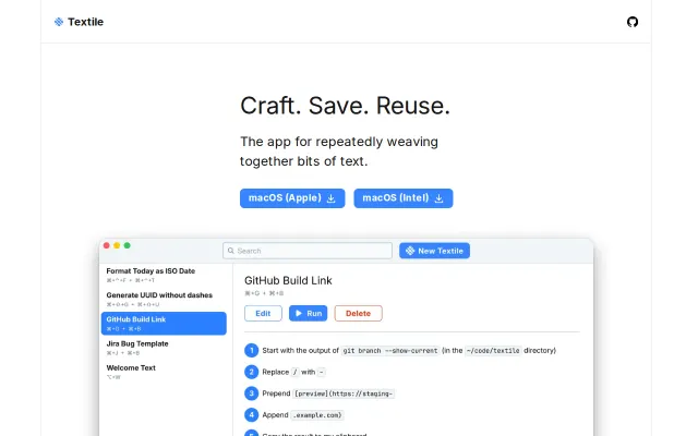 Textile – A desktop app for weaving together bits of text