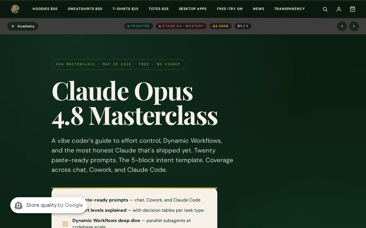 Claude Opus 4.8 Masterclass – Effort control and dynamic workflows