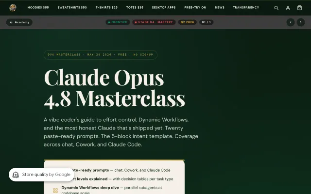 Claude Opus 4.8 Masterclass – Effort control and dynamic workflows