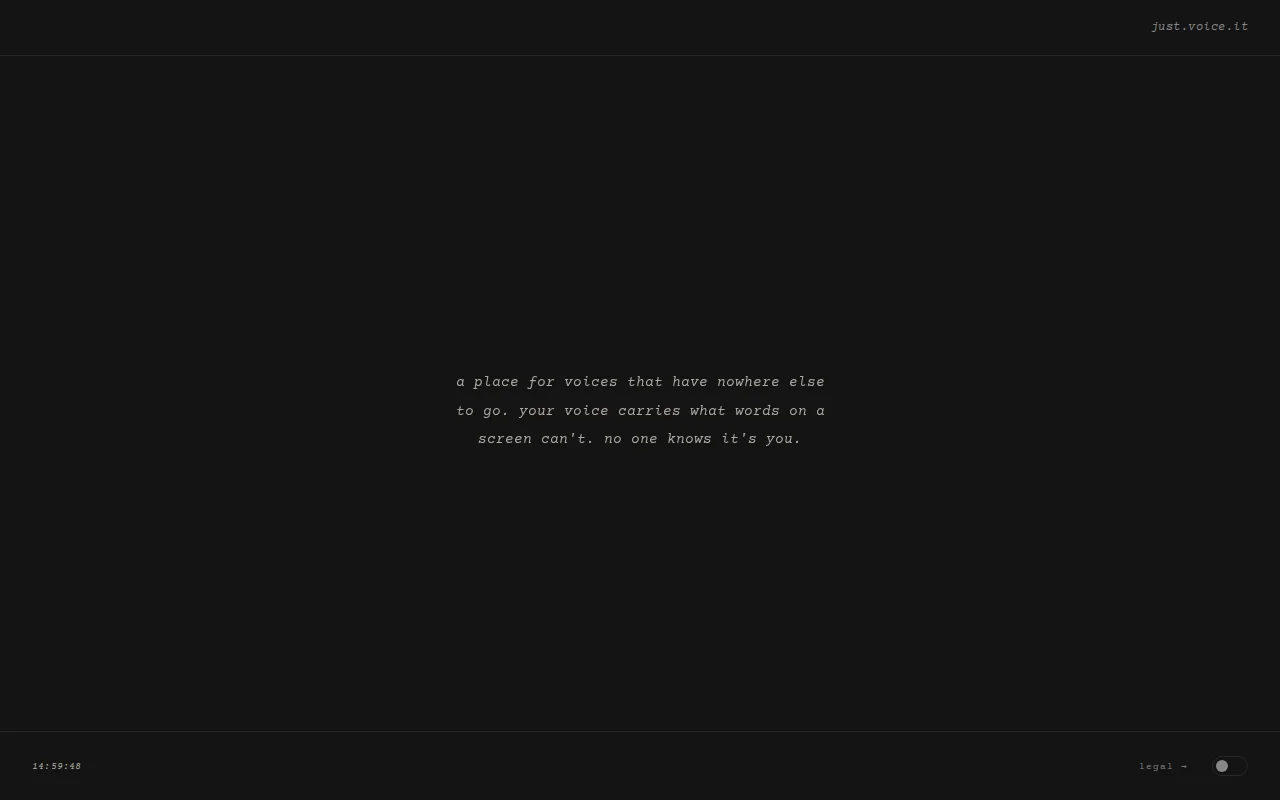 leave an anonymous voice message for strangers