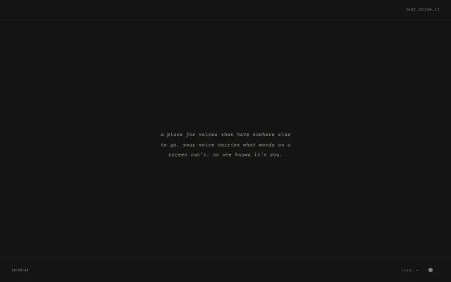 leave an anonymous voice message for strangers