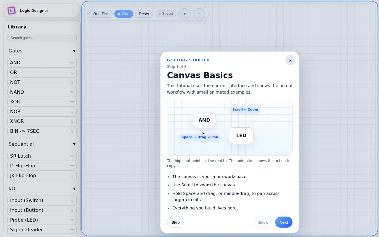 Logic Designer – Digital Logic SIM Tool