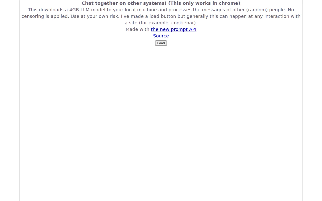 PoC to use the Chrome Prompt API on other people's machine