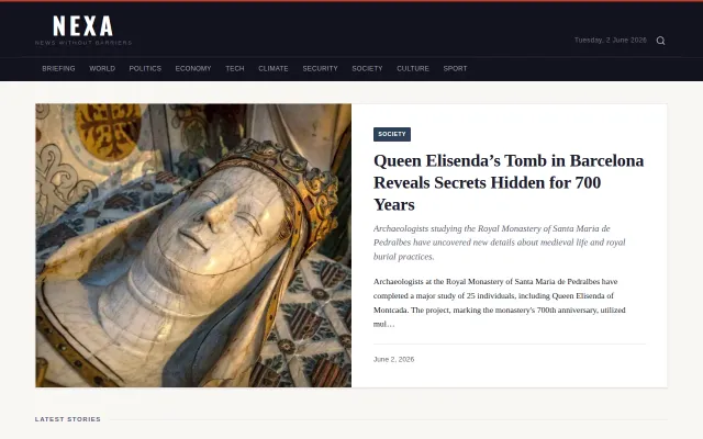 NEXA - AI-synthesized news from 80 sources, one article per story