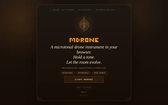 Mdrone – a microtonal drone instrument in the browser