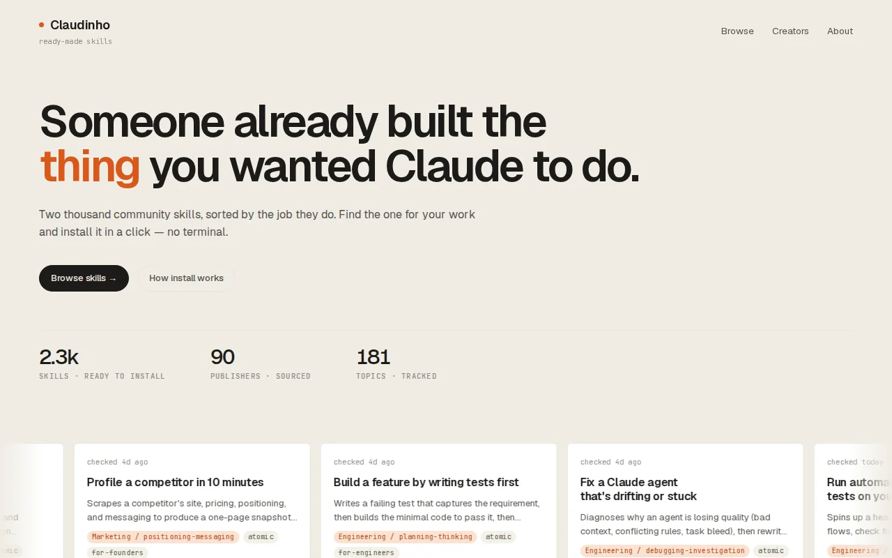 I built a way to find and install Claude skills